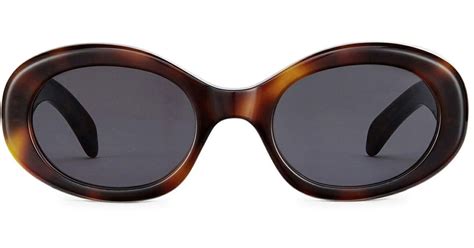 celine triomphe 01 blonde havana|TRIOMPHE 01 SUNGLASSES IN ACETATE.